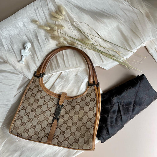 Gucci Jackie Canvas Handbag